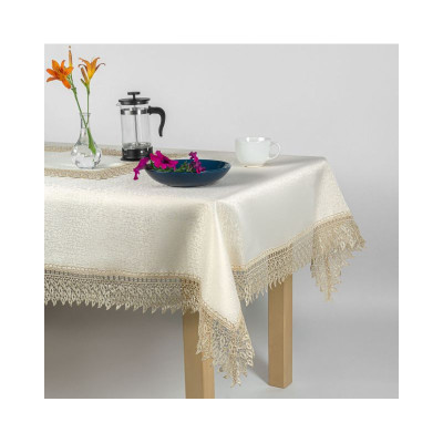 Obrus Listki Koronka Gipiura Płomyki