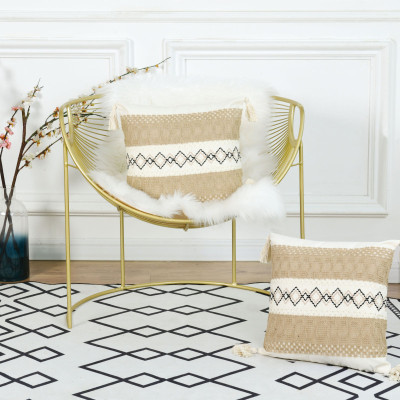 Boho Stiliaus Audinė Pagalvėlė su Kutais